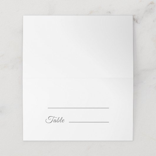Carte De Placement Élégant Mariage blanc plié (Extérieur déplié)