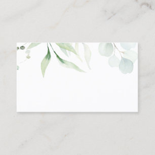 Carte De Placement Élégant mariage botanique à l'aquarelle verdoyante