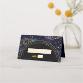 Carte De Placement Élégant mariage céleste mystique (Devant)