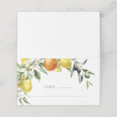 Carte De Placement Élégant Mariage Citrus Orange Lemon (Extérieur déplié)