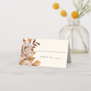 Carte De Placement Elégant Mariage d'aquarelle d'automne