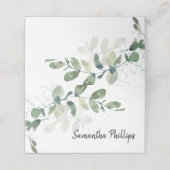 Carte De Placement Elégant Mariage d'aquarelle Eucalyptus (Extérieur déplié)