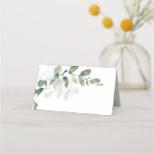 Carte De Placement Elégant Mariage d'aquarelle Eucalyptus (Dos)