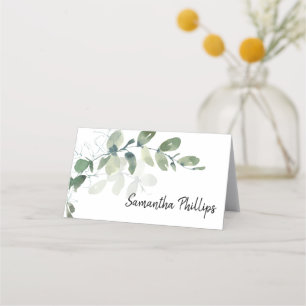 Carte De Placement Elégant Mariage d'aquarelle Eucalyptus