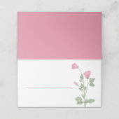 Carte De Placement Élégant Mariage d'aquarelle rose floral (Extérieur déplié)