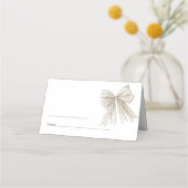 Carte De Placement Élégant Mariage de cordes perles (Devant)