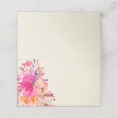 Carte De Placement Elégant Mariage de couleur rose (Extérieur déplié)