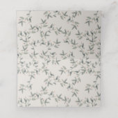 Carte De Placement Élégant Mariage de crête florale de cerf mou (Intérieur déplié)