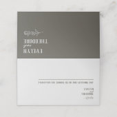 Carte De Placement Élégant Mariage de Fleur d'Art Neutre Line (Extérieur déplié)