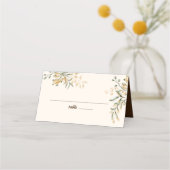 Carte De Placement Élégant Mariage de fleurs de la chute d'or (Devant)