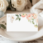 Carte De Placement Élégant Mariage de Fleurs vertes de Blush & Sage