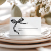 Carte De Placement Élégant Mariage de la cale noire