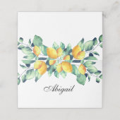 Carte De Placement Elégant Mariage de la Toscane Weiss Grün (Extérieur déplié)