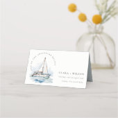 Carte De Placement Elégant Mariage de navigation de plaisance Dusky (Devant)