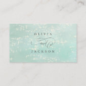 Carte De Placement Élégant mariage de plage océanique pétillant abstr (Dos)