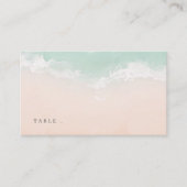 Carte De Placement Élégant mariage de plage océanique pétillant abstr (Devant)