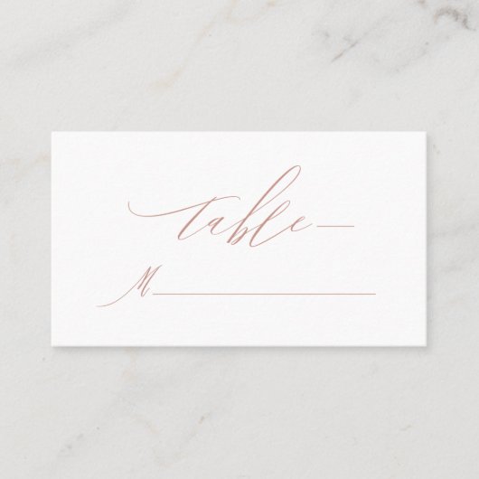 Carte De Placement Élégant Mariage de script de monogramme Rose blanc (Devant)