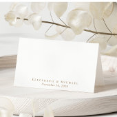 Carte De Placement Elégant Mariage de typographie or Numéro de table