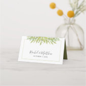 Carte De Placement Elégant Mariage de verdure (Dos)