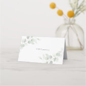 Carte De Placement Elégant Mariage de verdure Eucalyptus (Devant)