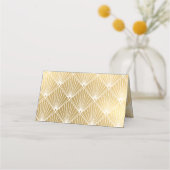 Carte De Placement Elégant Mariage d'or Gatsby Art Déco (Dos)