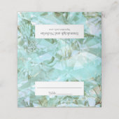 Carte De Placement Elégant Mariage en cristal de verre de mer (Extérieur déplié)