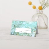 Carte De Placement Elégant Mariage en cristal de verre de mer (Devant)