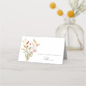 Carte De Placement Élégant Mariage Fleur sauvage d'été (Devant)