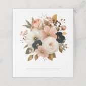 Carte De Placement Élégant Mariage Fleurs Personnalisé  (Extérieur déplié)