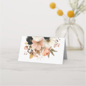 Carte De Placement Élégant Mariage Fleurs Personnalisé  (Dos)
