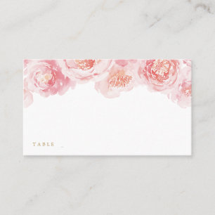 Carte De Placement Elégant mariage floral couleur rose vif