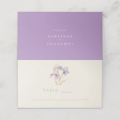 Carte De Placement Élégant Mariage floral Iris (Extérieur déplié)