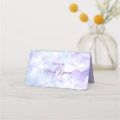 Carte De Placement Élégant Mariage Lilac violet clair (Devant)