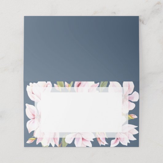 Carte De Placement Élégant Mariage Magnolia (Extérieur déplié)