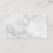 Carte De Placement Élégant Mariage Marbre blanc (Dos)