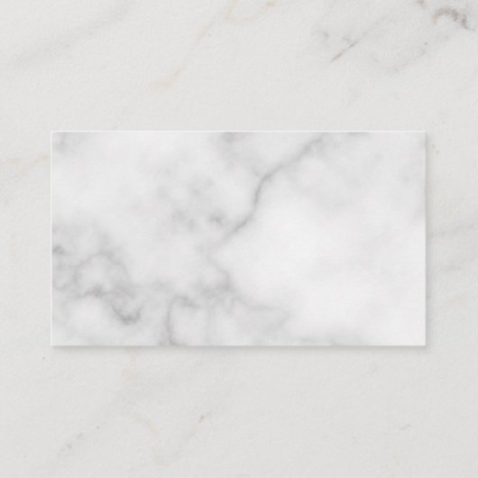Carte De Placement Élégant Mariage Marbre blanc (Dos)