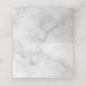 Carte De Placement Élégant Mariage Marbre blanc (Intérieur déplié)