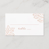 Carte De Placement Élégant mariage or. Chute botanique classique (Devant)