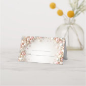 Carte De Placement Elégant Mariage Pastel Pearls (Dos)