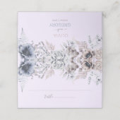 Carte De Placement Élégant Mariage Pastel Spring Watercolor (Extérieur déplié)