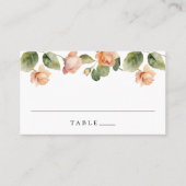 Carte De Placement Élégant Mariage Rose Peach (Devant)