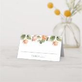 Carte De Placement Élégant Mariage Rose Peach (Devant)
