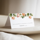 Carte De Placement Élégant Mariage Rose Peach
