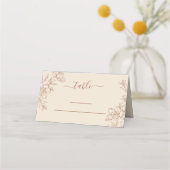 Carte De Placement Élégant Mariage Whimsical en terre cuite (Devant)