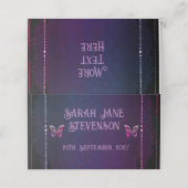 Carte De Placement Elégant Mauve et Mariage d'or (Extérieur déplié)