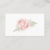 Carte De Placement Elégant Merci Floral Rose Mariage Place (Dos)