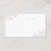 Carte De Placement Élégant minimal Cerisier Rose Blossom Monogram Cre (Dos)