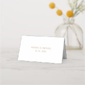 Carte De Placement Élégant minimal moderne Gold Script Mariage Table (Dos)