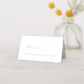 Carte De Placement Élégant minimal moderne Gold Script Mariage Table (Devant)