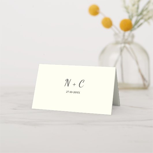 Carte De Placement Elegant Minimalist Simple Red Bow (Dos)